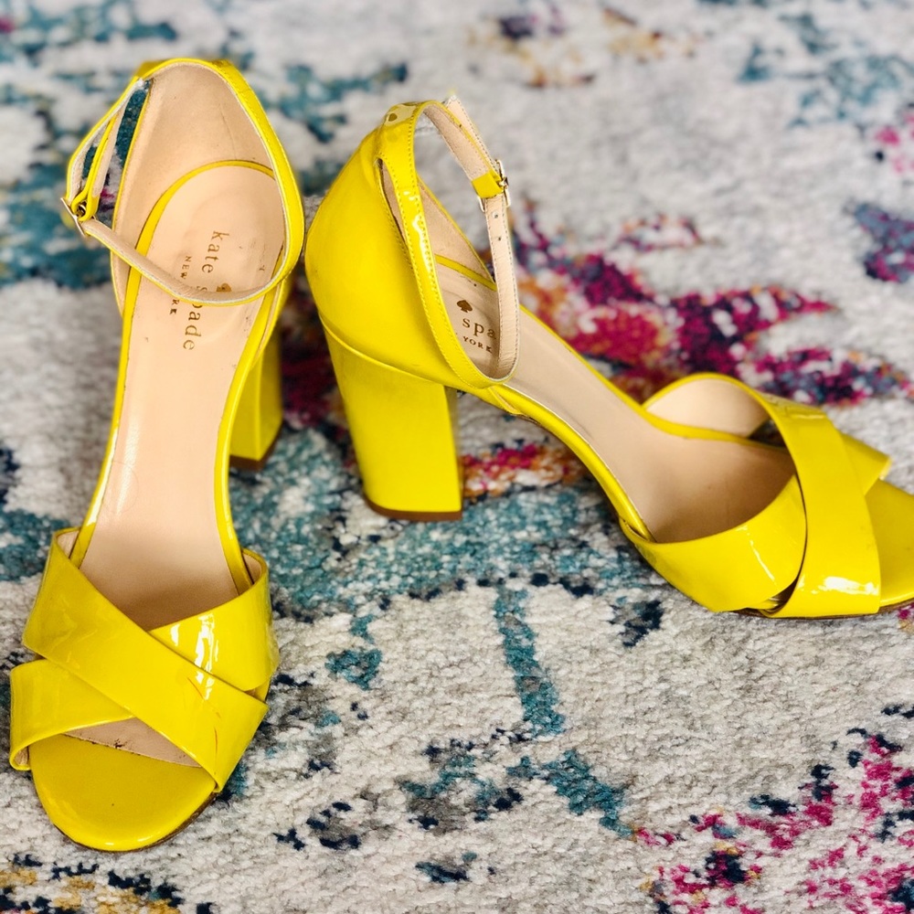 Kate Spade Yellow Heels